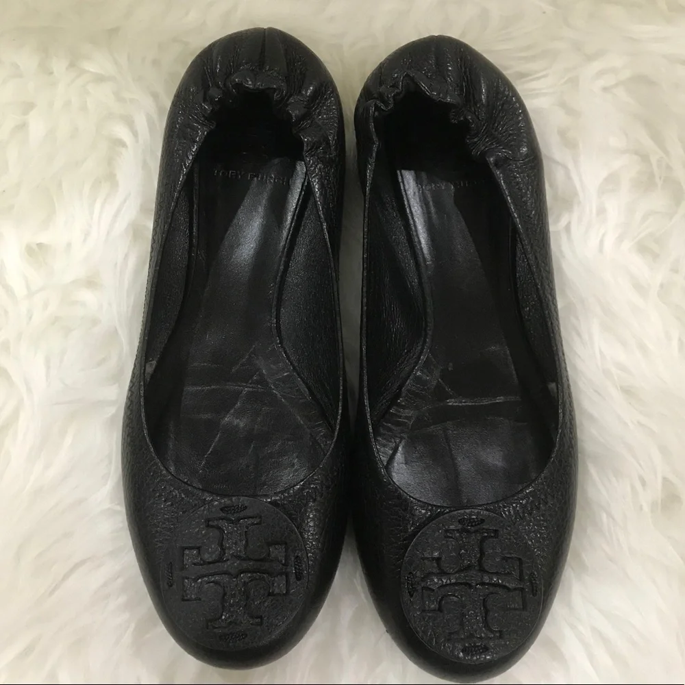 Tory Burch Women’s Reva Leather Flats Size 7.5